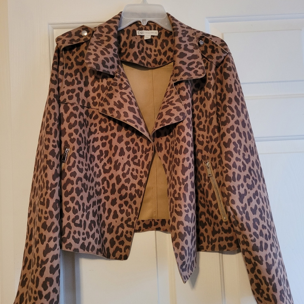 Cato's Leopard Mircosuede Jacket